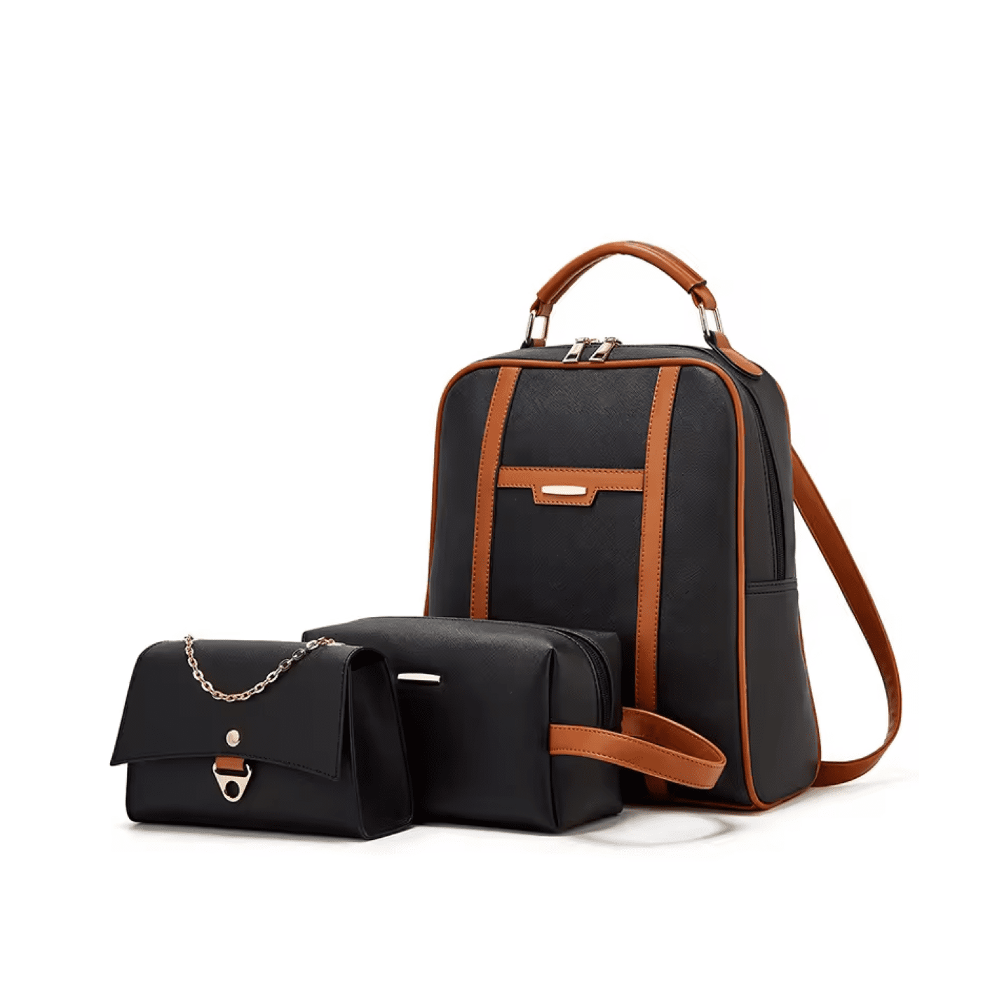 Γυναικείο σετ Σακίδιο πλάτης/νεσεσέρ /Τσάντα χιαστί Cardinal ZM 954 Black